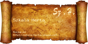 Szkala Herta névjegykártya